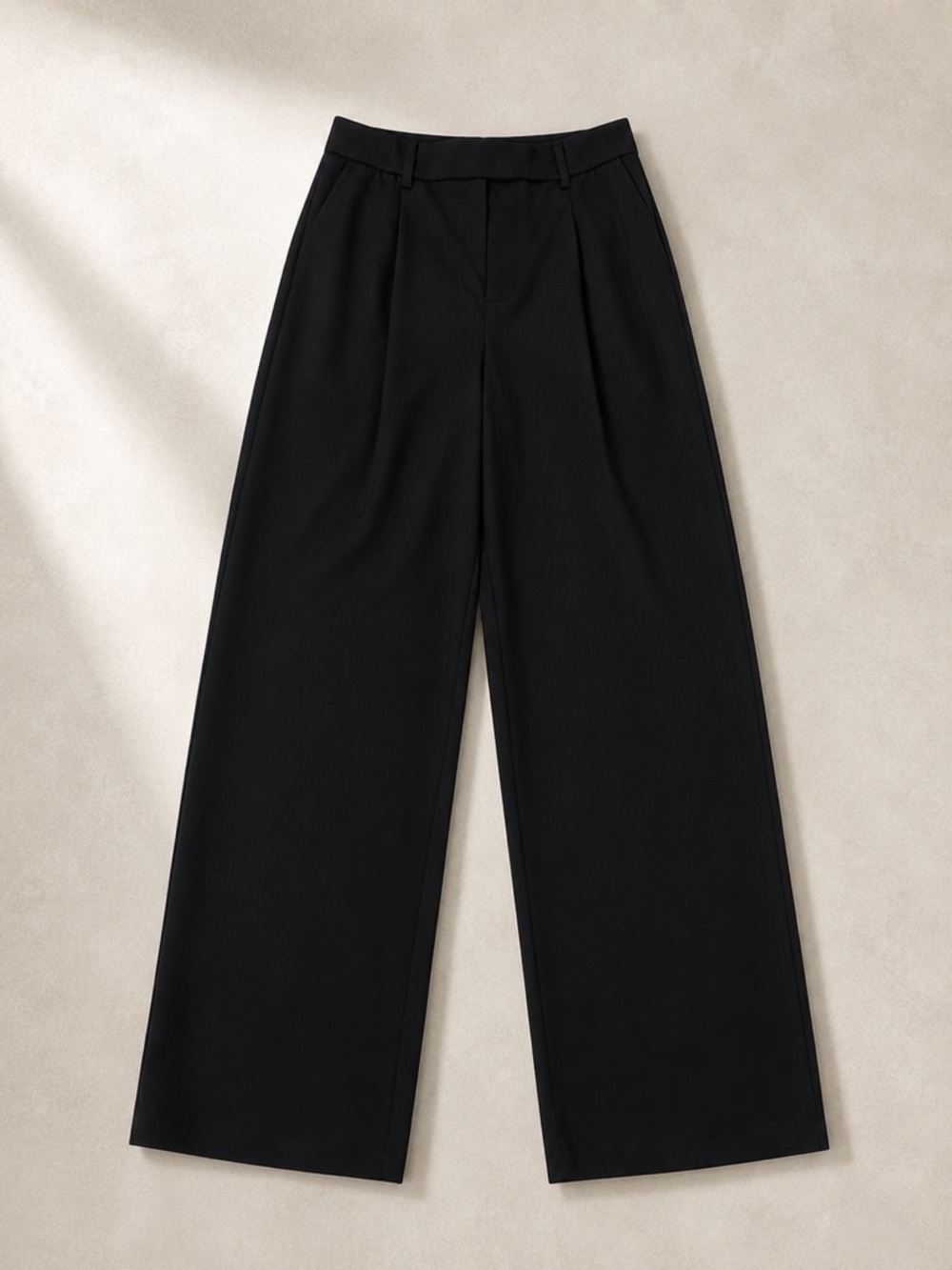 Halara XS Tall Black Wide Leg Trouser Pants Minimalist Career Wear 314